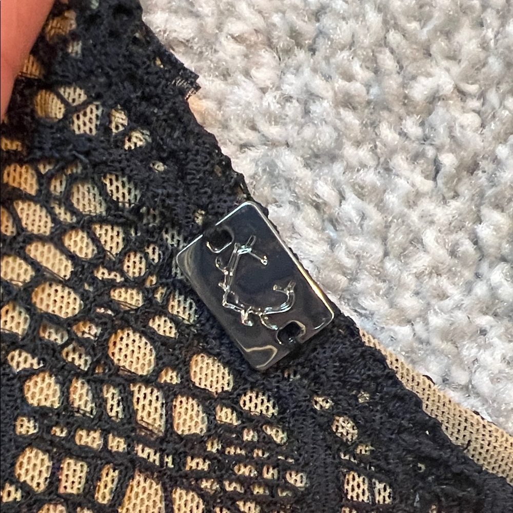 Urban Outfitters Black Lace Bralette over Tan Lining - Picture 6 of 9